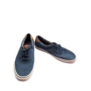 Vans Off The Wall Mens Blue & Brown Canvas Skate Shoes sneakers Size 9.5 SKU8162